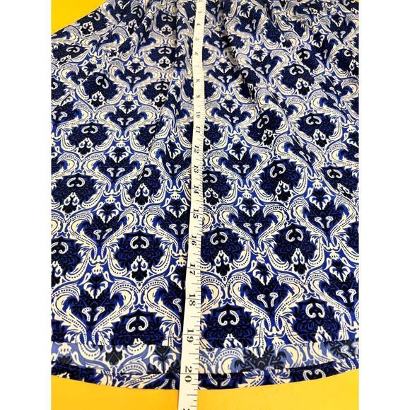 Painted Threads Blue Paisley Damask Print A-Line Flare Mini Skirt Size XS NWT - Picture 8 of 8